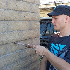Retrofoam block wall insulation installation